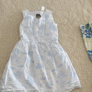 Carter's Blue and White Easter toile dress